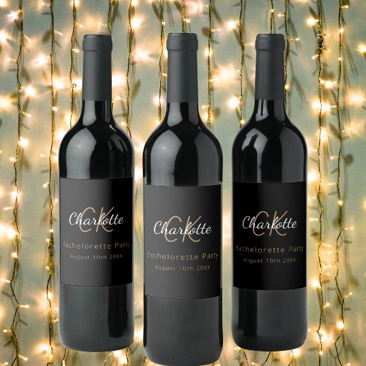 Junggeselinnen-Abschied Weinetikett