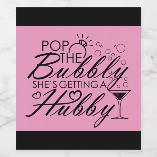 Junggeselinnen-Abschied Weinetikett (Einzelnes Label)