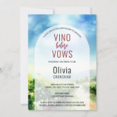 Junggeselinnen-Abschied Weinprobe Zielort Einladung (Vorderseite)