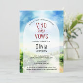 Junggeselinnen-Abschied Weinprobe Zielort Einladung (Stehend Vorderseite)