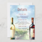 Junggeselinnen-Abschied Weinprobe Zielort Einladung (Rückseite)