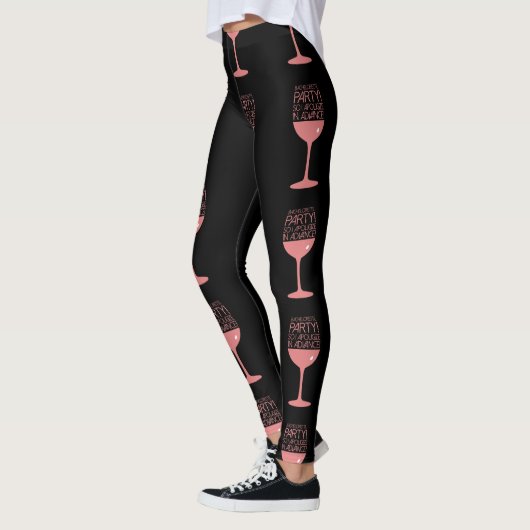 Junggeselinnen-Abschied Weintrinkbrille Leggings (Links)