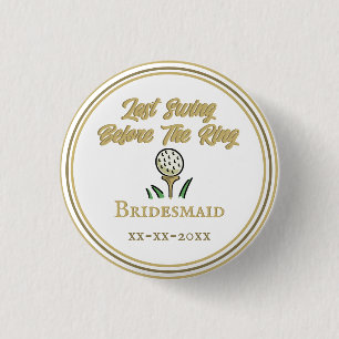 Junggeselinnen-Abschied, White Gold der Hochzeitsf Button