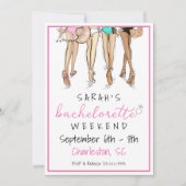 Junggeselinnen-Abschied WKND Club Einladung (Vorderseite)