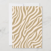 Junggeselinnen-Abschied-Zebra Print-Beige- Einladung (Rückseite)