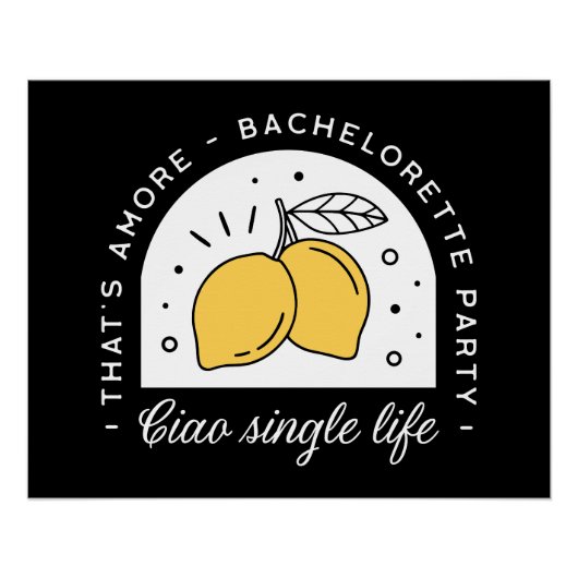 Junggeselinnen-Abschied Zitronenfrucht Thema schwa Poster (Vorderseite)
