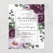 Junggeselinnen-Abschied zur Einladung von Plum Peo (Vorderseite)