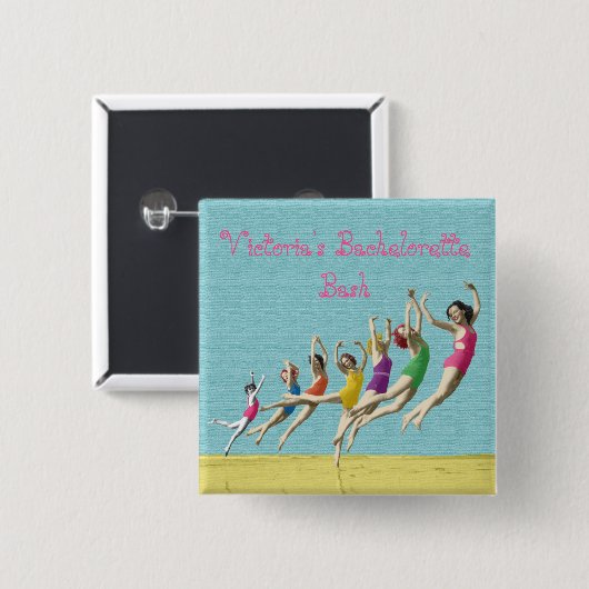 Junggeselinnen-Abschieds-Button-Knöpfe Button (Vorne & Hinten)