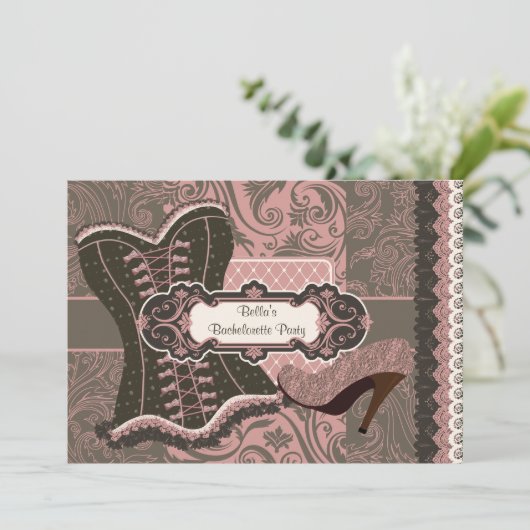 Junggeselinnen-Abschieds-Einladung Einladung (Stehend Vorderseite)