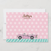 Junggeselinnen-Abschieds-Einladungen mit rosa Einladung (Rückseite)