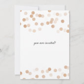 Junggeselinnen-Abschieds-Imitat-kupferne Einladung (Rückseite)