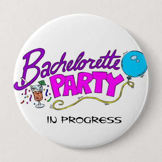 Junggeselinnen-Abschieds-laufender Knopf Button (Vorderseite)