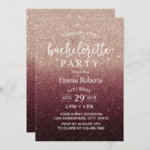 Junggeselinnen-Abschieds-modernes Einladung (Vorne/Hinten)
