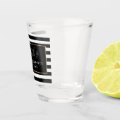 Junggeselinnen-Abschieds-Schwarzweiss-Streifen Schnapsglas (Rechts)