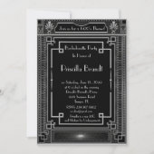 Junggeselinnen-Abschiedseinladung, großes Gatsby, Einladung (Vorderseite)