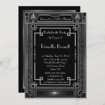 Junggeselinnen-Abschiedseinladung, großes Gatsby,