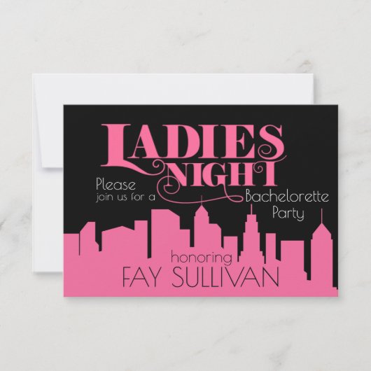 Junggeselinnen-Abschiedseinladungsentwurf Einladung (Vorderseite)