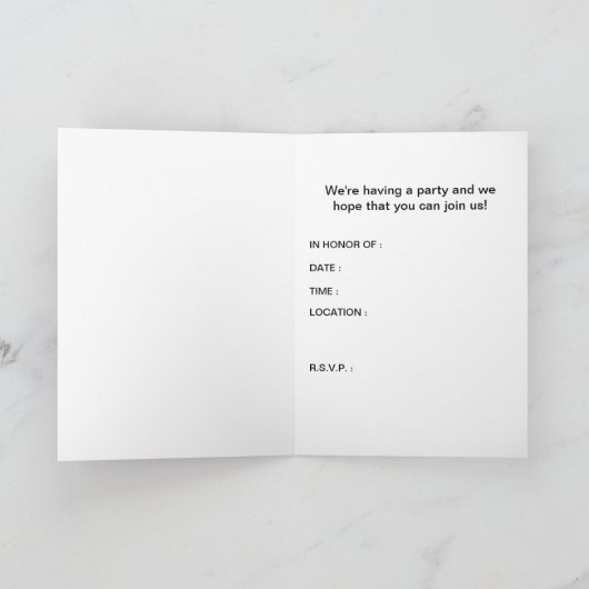 Junggeselle Einladung (Innenseite)