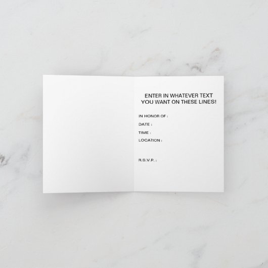 Junggeselle Einladung (Innenseite)