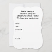 Junggeselle Einladung (Rückseite)