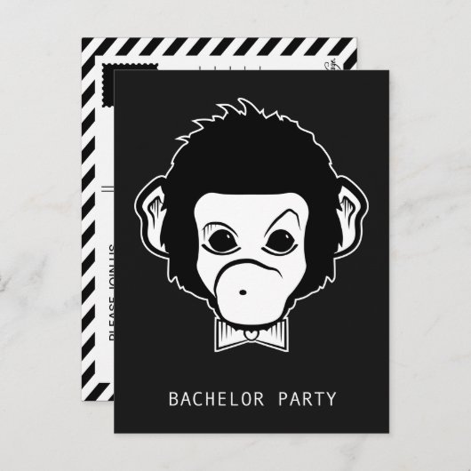 Junggeselle Einladungspostkarte (Vorne/Hinten)
