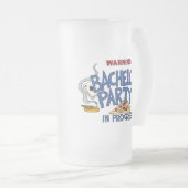 Junggeselle-Party-Bier-Tasse Mattglas Bierglas (VorderseiteRechts)