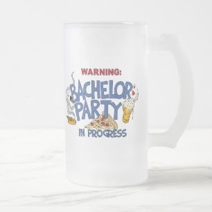 Junggeselle-Party-Bier-Tasse Mattglas Bierglas