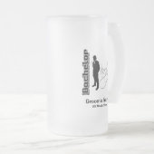 Junggeselle-Party - Bräutigambier-Tassen u. Mattglas Bierglas (VorderseiteRechts)