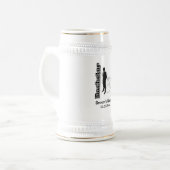 Junggeselle-Party - Bräutigamgedenkbier Stein Bierglas (Vorderseite Links)