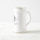 Junggeselle-Party - Bräutigamgedenkbier Stein Bierglas (VorderseiteRechts)