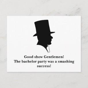 Junggeselle-Party danken Ihnen Postkarte