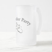 Junggeselle-Party (Handschellen) Mattglas Bierglas (VorderseiteRechts)