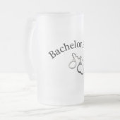 Junggeselle-Party (Handschellen) Mattglas Bierglas (Vorderseite Links)