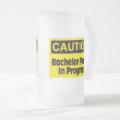 Junggeselle-Party laufend Mattglas Bierglas (VorderseiteRechts)