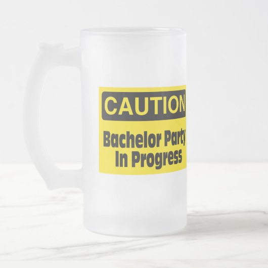 Junggeselle-Party laufend Mattglas Bierglas (Links)