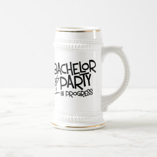 Junggeselle-Party-laufendes Bier Stein Bierglas