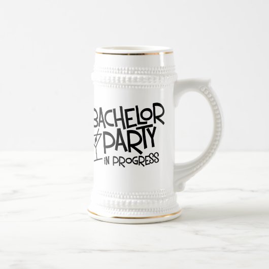 Junggeselle-Party-laufendes Bier Stein Bierglas (Rechts)