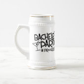 Junggeselle-Party-laufendes Bier Stein Bierglas (Links)