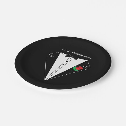 Junggeselle-Party Pappteller (Schrägansicht)