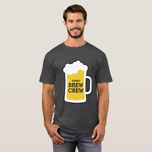 Junggeselle-Party pflegt Brew-Crew T-Shirt (Vorne ganz)