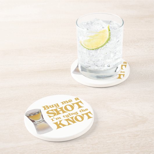 Junggeselle-Party-Untersetzer Sandstein Untersetzer (Seite)