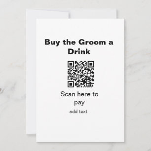 Junggeselle QR-Scan, um dem Bräutigam ein Getränk  Einladung