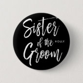 Junggeselle | Script Style Wedding Button (Vorderseite)
