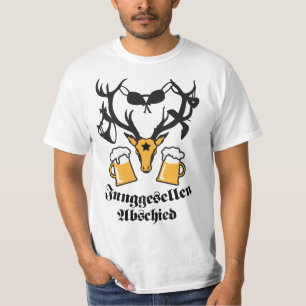 Junggesellen-Abschied Hirschgeweih JGA Beer TShirt