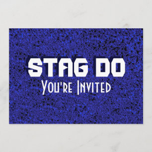Junggesellen-Abschiedsparty blaue texturierte Einl Einladung