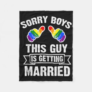 Junggesellen Shirt Party Lgbt Gay Pride Bräutigam Fleecedecke