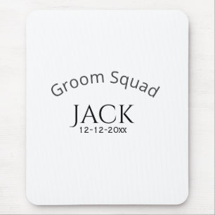 Junggesellen-Team Name Datum Jahr fett gedruckter  Mousepad