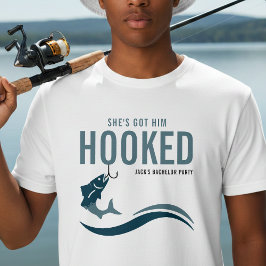 Junggesellenabschied Angeln Lustig Sie Hat Ihn Ang T-Shirt