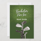 Junggesellenabschied auf dem Golfplatz Einladung (Vorderseite)