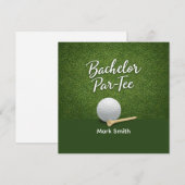 Junggesellenabschied auf dem Golfplatz Einladung (Vorne/Hinten)